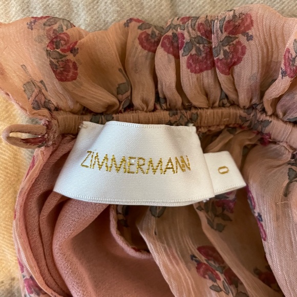 Zimmermann 100% Silk Karmic Stamp Ruffle Romper - Picture 9 of 9